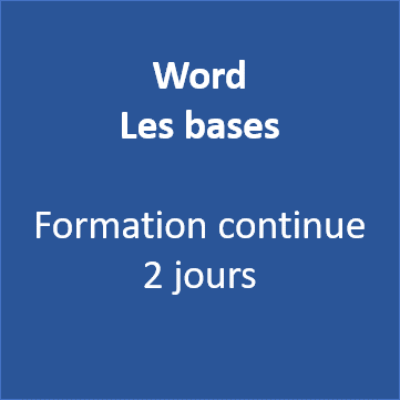 Formation Word Les bases Morbihan Vannes 56
